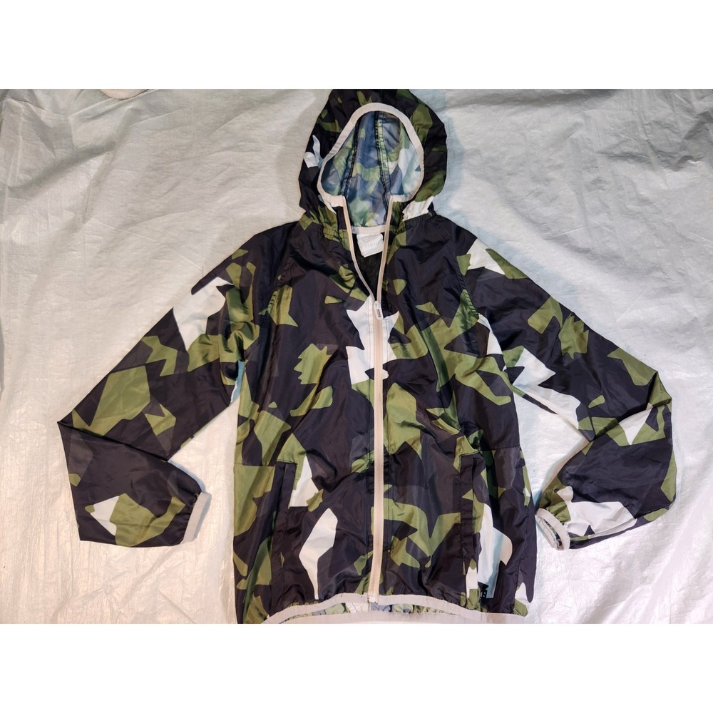 Cotton On Women's Full Zip Hooded Windbreaker Jacket Camo XS